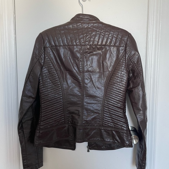 Vintage Guess Brown Leather Jacket - Picture 3 of 3